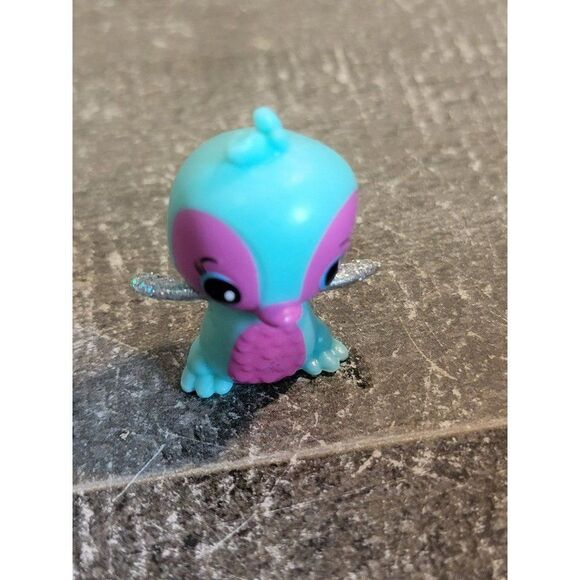 SML blue purple owl bird glitter Wing toy figure - Picture 1 of 3